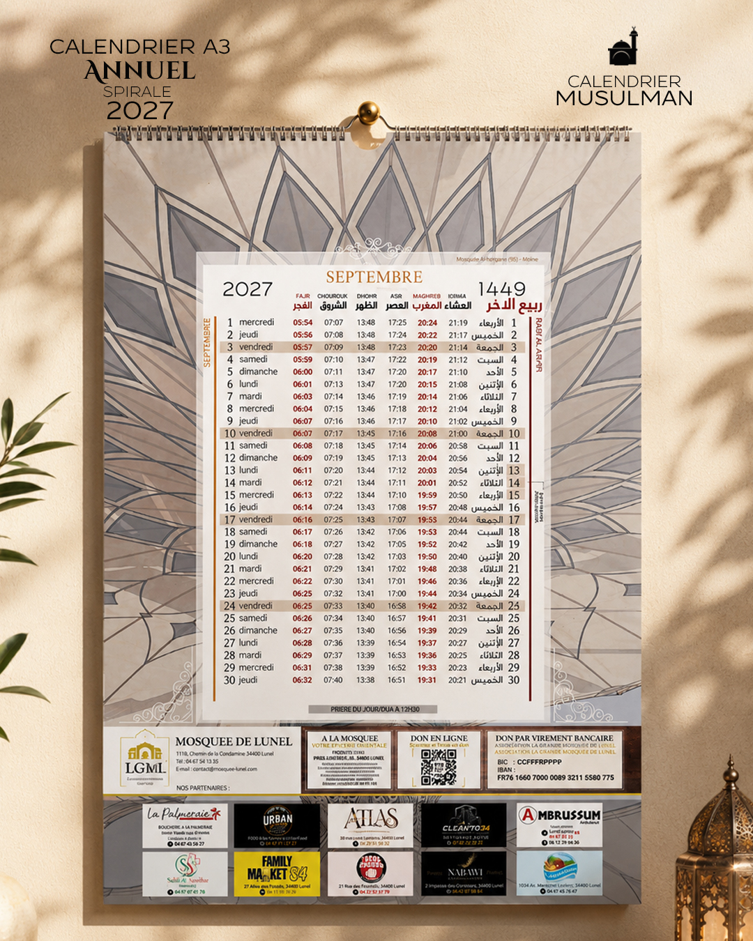 Calendrier Musulman 2022/1443 A3